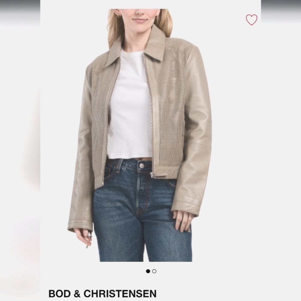 Bod & Christensen Leather Jacket NWT Size Large